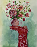 Cowgirl Flowers Print