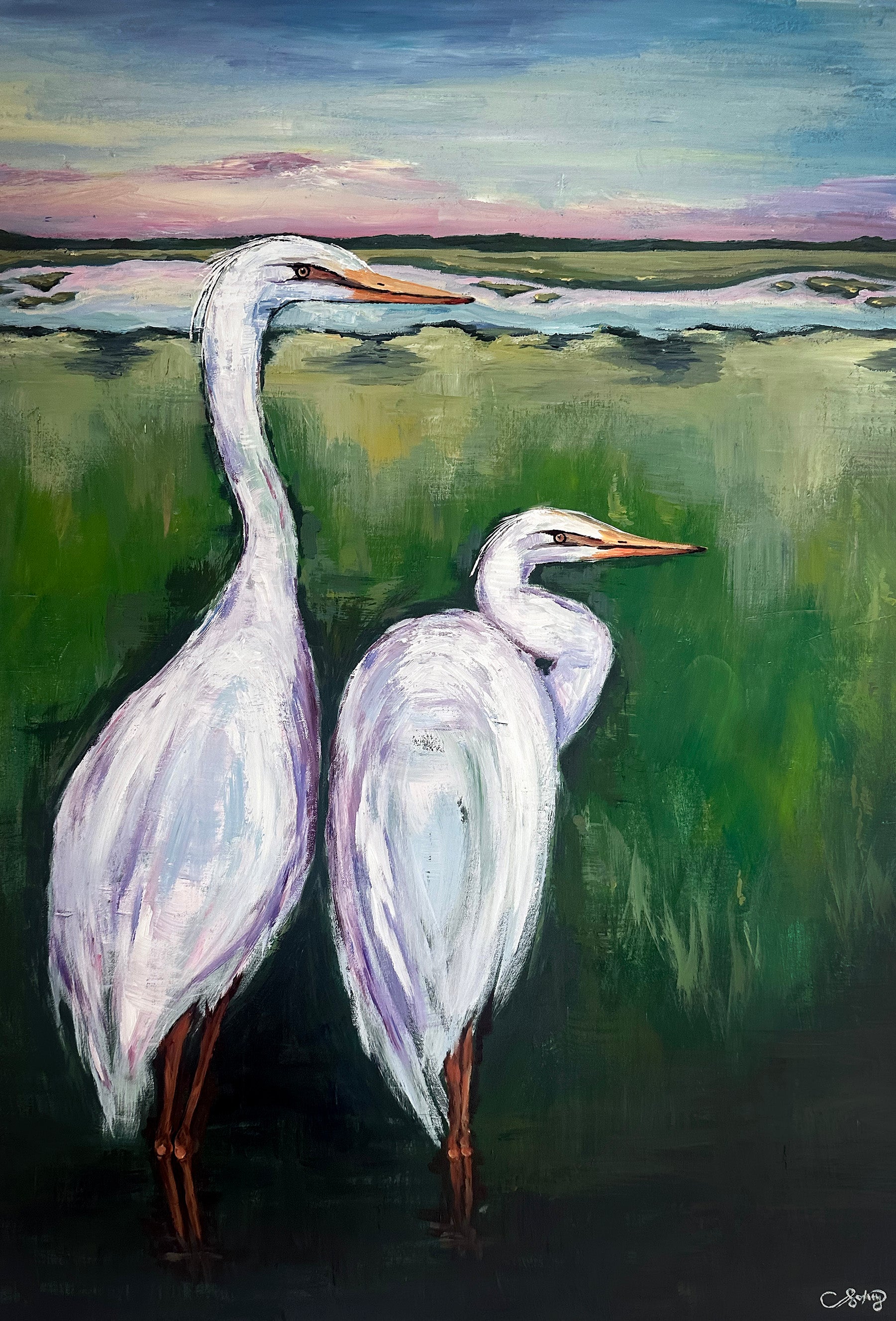 LowCountry Birds, 36x48 Original