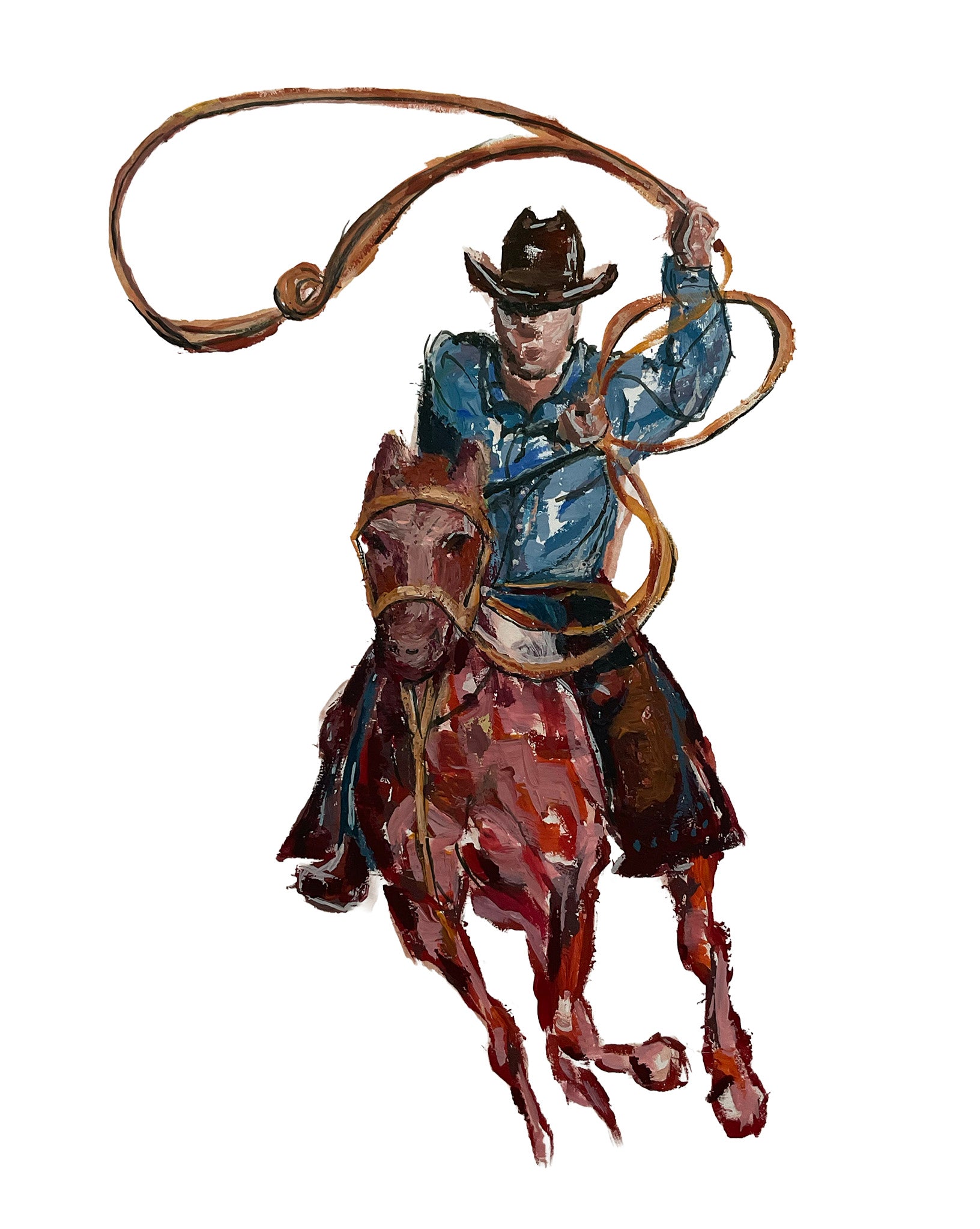 Cowboy with Lasso Print