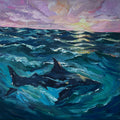 Ocean Sunset, 24x24 Original